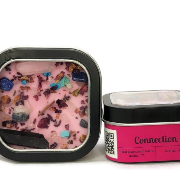 Connection (strawberry scented) LacedMagic Natural "Intention" Candles 3oz - Picture 5 of 7